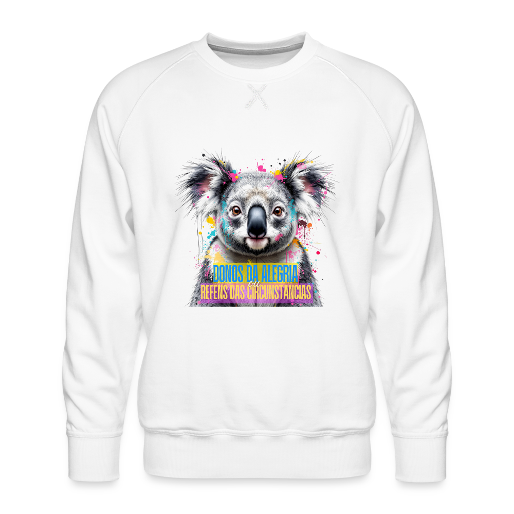 Premium Sweatshirt “Koala – Donos da Alegria” - white