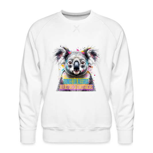 Premium Sweatshirt “Koala – Donos da Alegria” - white