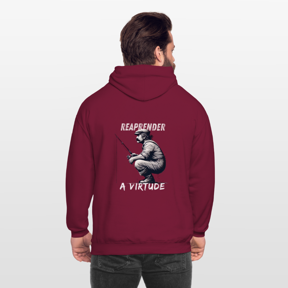 Hoodie “Reaprender a Virtude” – Edição Resiliência - bordeaux