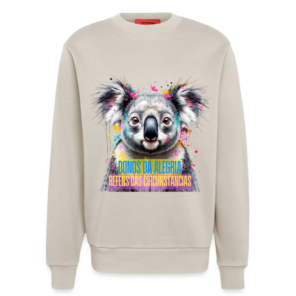 Sweatshirt Orgânica Premium “Koala – Donos da Alegria” - WARM CLAY